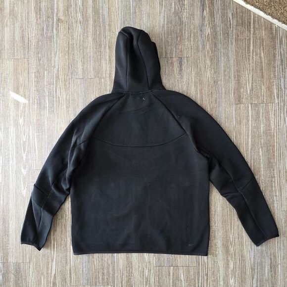 Nike Tech Fleece Windrunner Hoodie Full Zip Sportswear Triple Black Men's XL New - Picture 15 of 16